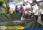 Kakanwil Ditjenpas Jateng, Mardi Santoso Tabur Benih Ikan Nila di Kolam Ikan Lapas Magelang